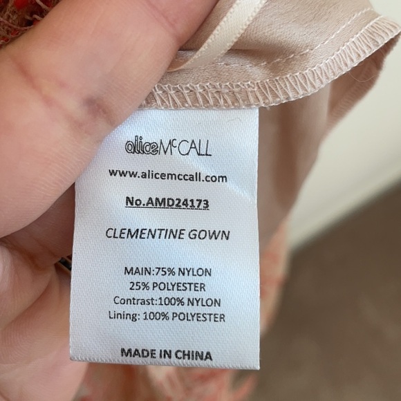 Alice Mccall Celemtine Lace Peplum Tiered Gown Pink 4 - Picture 8 of 14